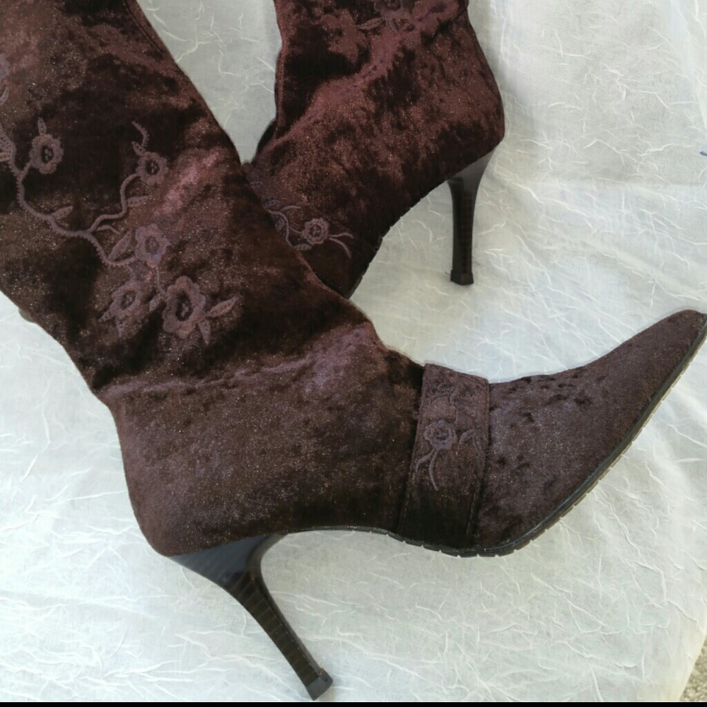 Brown faux Velvet